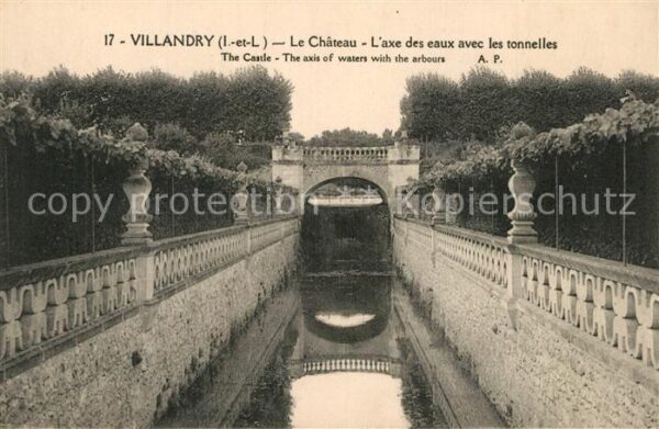 Villandry Le Chateau l’axe des eaux avec les tonn