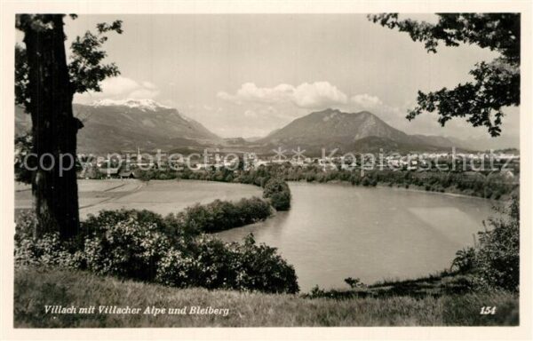 Villach Kaernten mit Villacher Alpe und Bleiberg