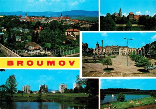 Broumov Braunau Boehmen Panorama Bytova vystavba Gymnasium Miro