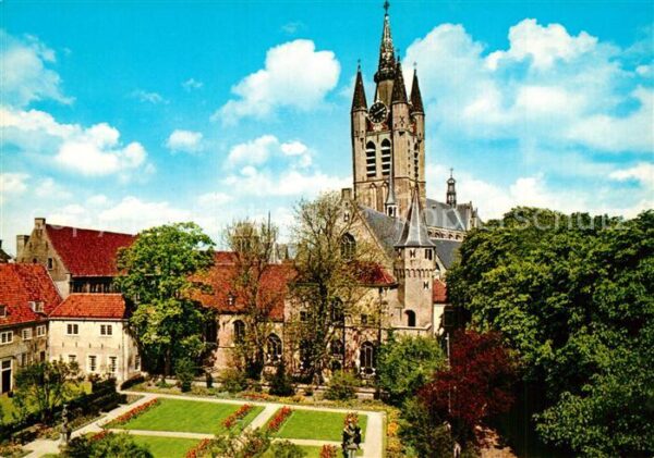 Delft Prinsenhof med Oude Kerk