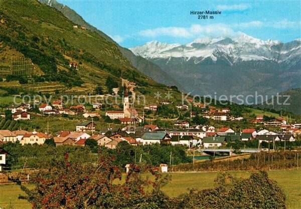 Naturns mit Hirzer Massiv und Sarntaler Alpen