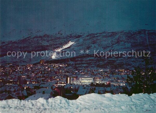 Narvik Byen ved natt