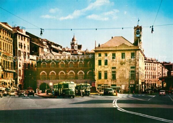 Genova Genua Liguria Piazza Caricamento e palazzo San Giorgi