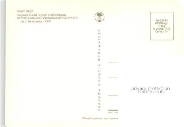Nowy Sacz Fragment miasta w glebi wieze kolegiaty – Bild 2