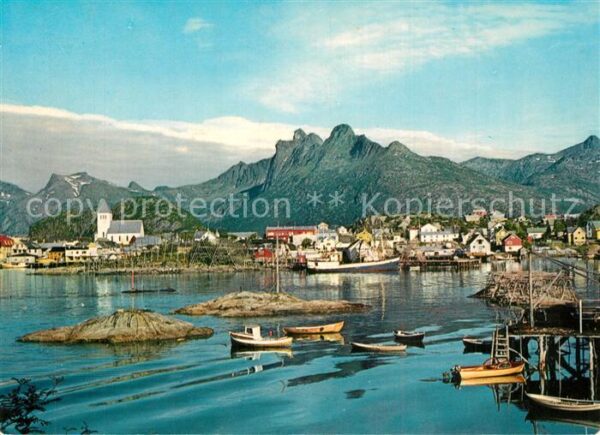 Norge Norwegen View of the harbour