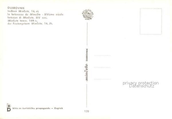 Dubrovnik Ragusa Festungsturm Minceta – Bild 2