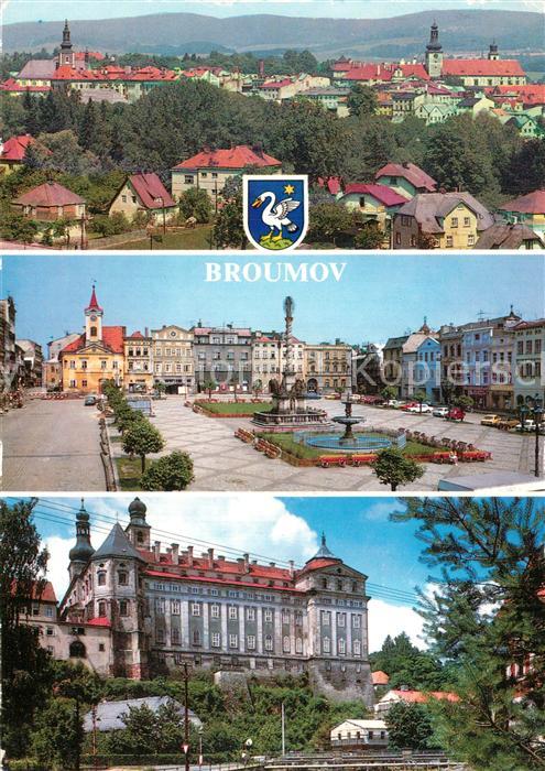 Broumov Braunau Boehmen Panorama Stadtplatz Schloss