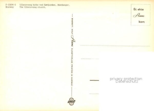 Norge Norwegen Ullensvang kirke ved Sorfjorden Hardang – Bild 2
