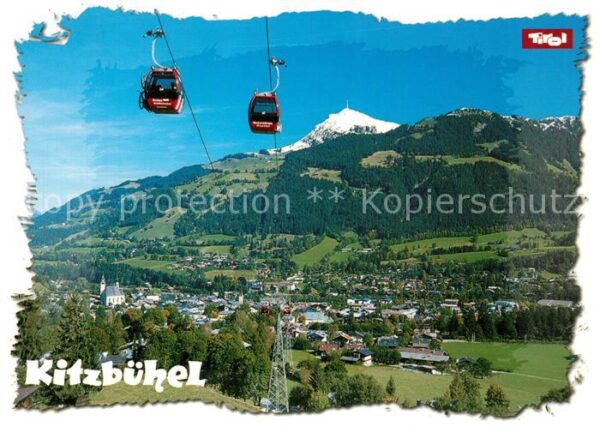 Kitzbuehel Tirol mit Kitzbüheler Horn Neue Hahnkammbahn