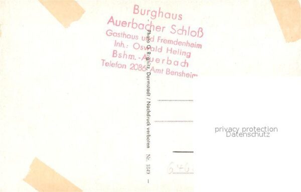 Auerbach Bergstrasse Auerbacher Schloss Jugendherberge Fürst – Bild 2