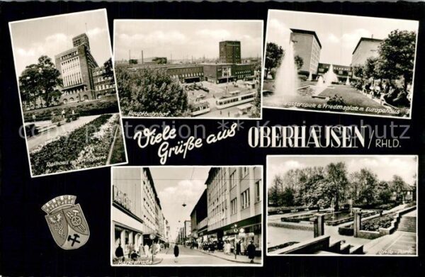 Oberhausen Rathaus Grillopark Wasserspiele Frieden