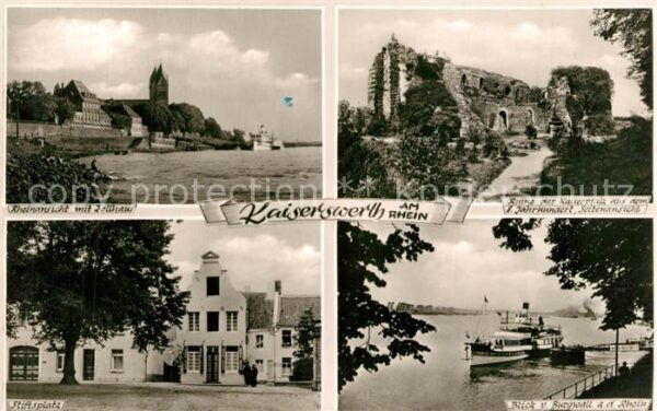 Kaiserswerth Rheinansicht Zollhaus Ruine Kaiserpfalz