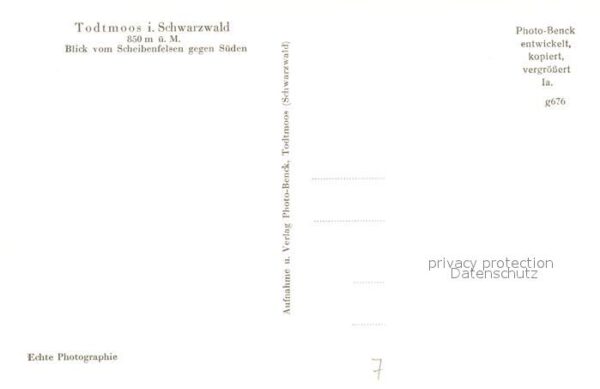 Todtmoos Blick vom Scheibenfelsen – Bild 2