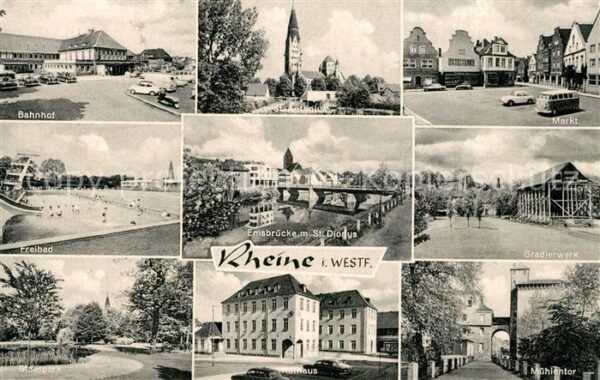Rheine Bahnhof Markt Freibad Emsbrücke Gradier