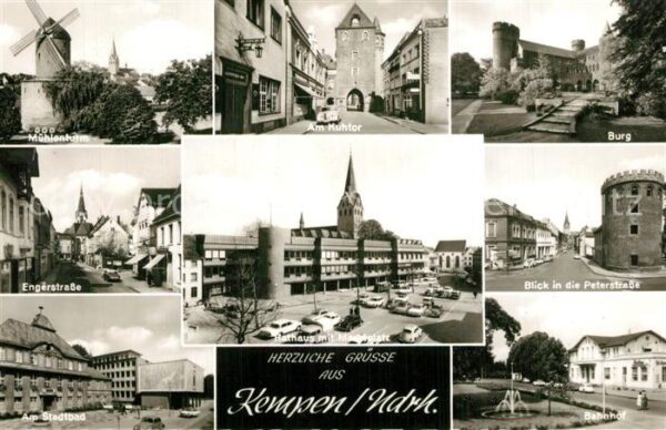 Kempen Niederrhein Rathaus Marktplatz Stadtbad Mühlenturm