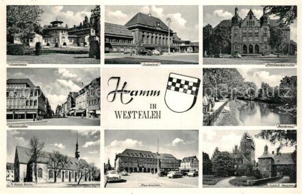 Hamm Westfalen Badehaus Bahnhof Oberlandesgericht Kirc