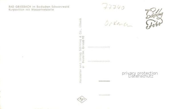 Bad Griesbach Schwarzwald  Kurpavillon Wassertretstelle – Bild 2