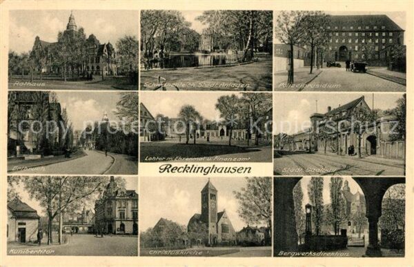 Recklinghausen Westfalen Rathaus Schwanenteich Polizeipräsidium