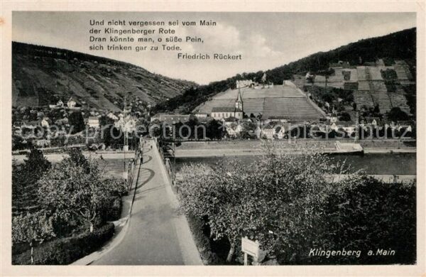 Klingenberg Main Panorama Gedicht von Friedrich Rückert