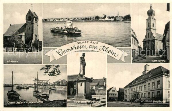 Gernsheim Kirchen Oberer Hafen Handelshafen Peter