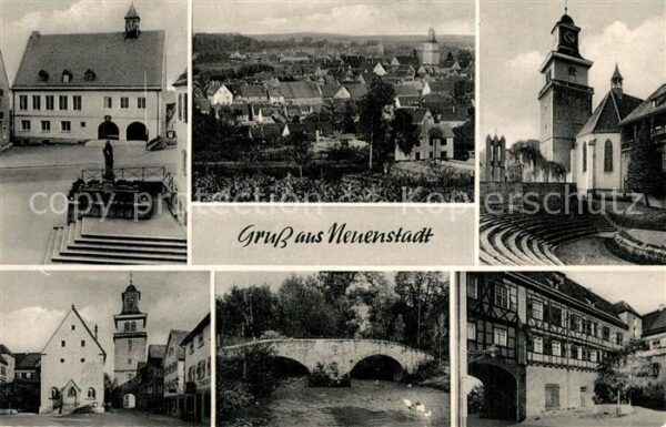 Neuenstadt Kocher Rathaus Freilichtbühne Marktplatz Franz