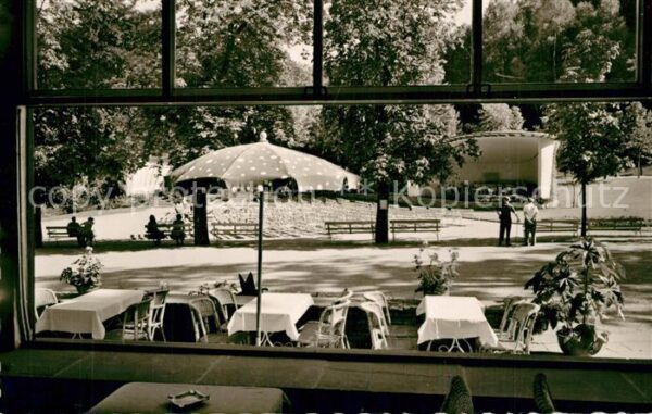 Bad Wildungen Blick vom ParkCafe auf den Musikpavillo