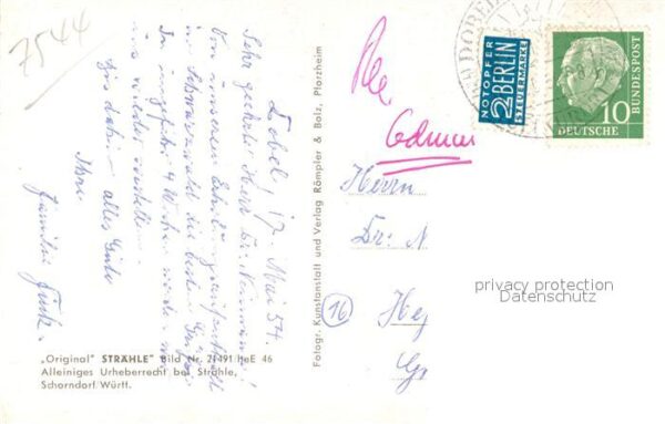 Dobel Schwarzwald Luftkurort Fliegeraufnahme Original Str – Bild 2
