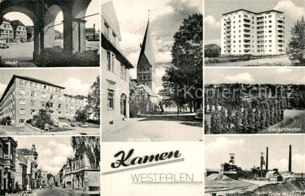 Kamen Westfalen Markt Krankenhaus Bahnhofstrasse Schief
