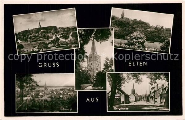 Elten Panorama Luftkurort Kirche Kurhaus Stif