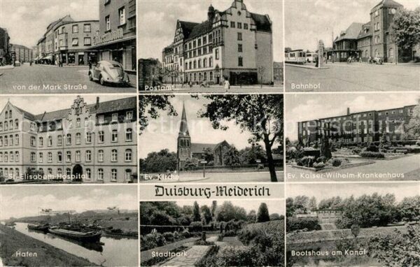 Meiderich Duisburg von der Mark Strasse Hospital Hafen Pos