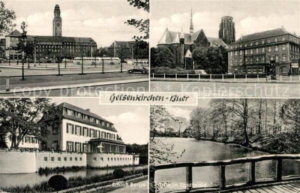 Buer Gelsenkirchen Rathaus Urbanuskirche Schloss Berge Par
