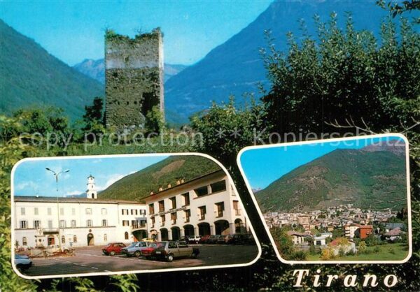 Tirano Burgruine Platz Stadtpanorama