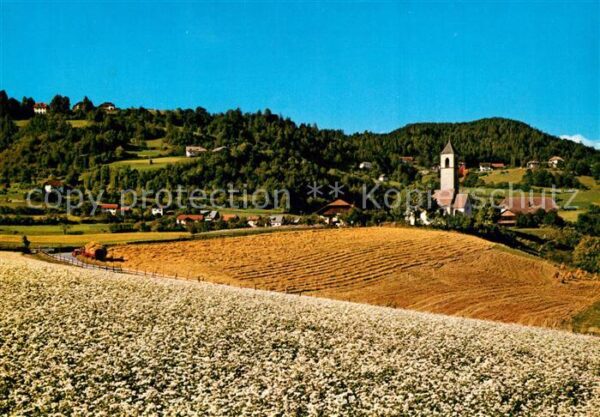 Siffian Panorama Blick über die Felder zum Ort