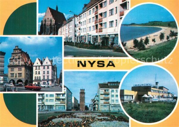 Nysa Stadtwaage Kirche Nyskie See Ziebicka T