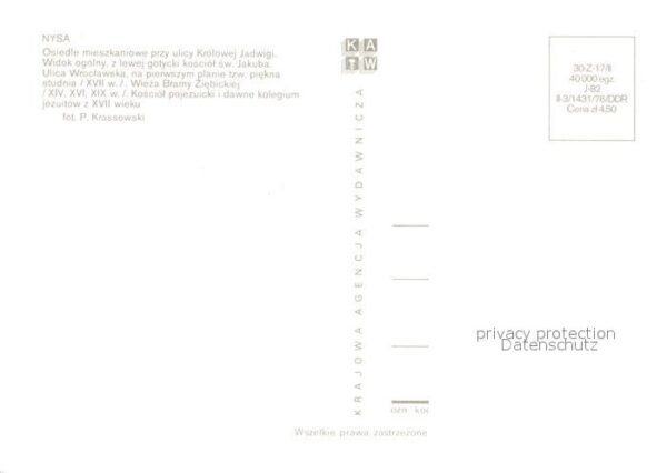 Nysa Wohnsiedlung Hochhäuser Stadtpanorama K – Bild 2
