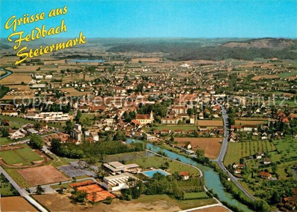 Feldbach Steiermark Blumen- und Gartenstadt Fliegeraufnahme