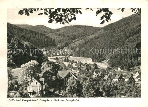 Bad Laasphe Panorama Blick ins Laasphetal Kupfertie