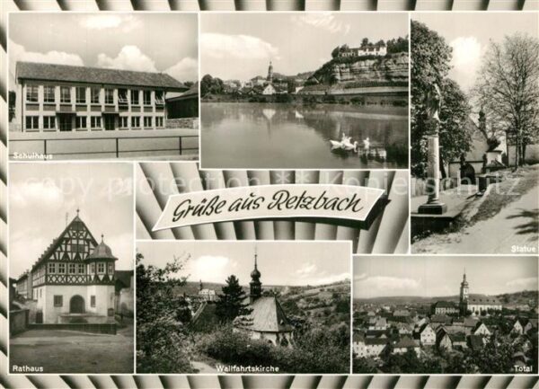 Retzbach Zellingen Partie am Main Schulhaus Rathaus Wallfa