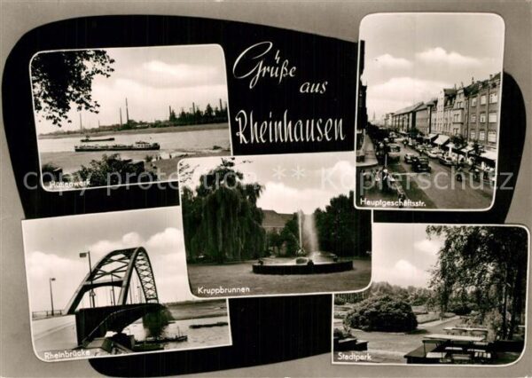 Rheinhausen Duisburg Hüttenwerk Rheinbrücke Kruppbrunnen Hau