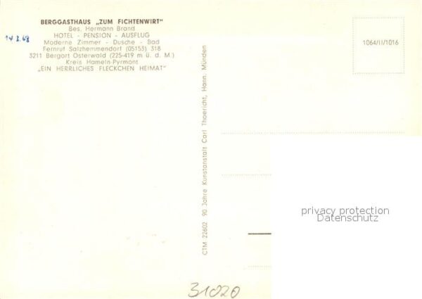 Osterwald Elze Berggasthaus Zum Fichtenwirt – Bild 2
