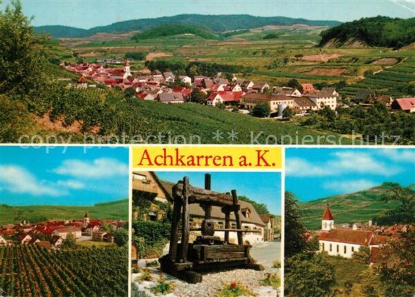 Achkarren Gesamtansicht Landschaftspanorama Weinb