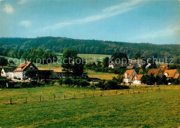 Buchhagen Ortsansicht mit Ausflugsgasthaus Mitten