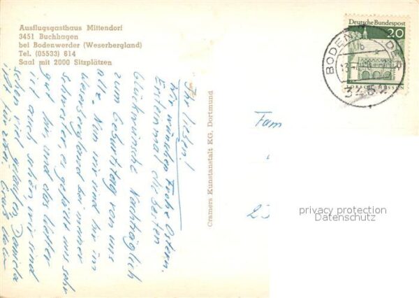 Buchhagen Ortsansicht mit Ausflugsgasthaus Mitten – Bild 2