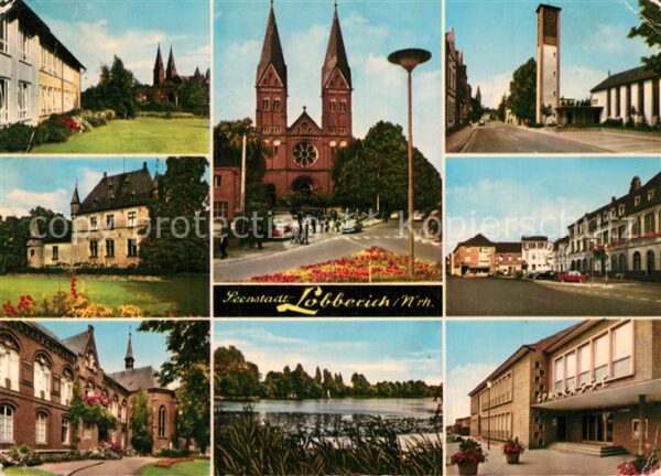 Lobberich Stadtansichten Kirche Partie am Wasser