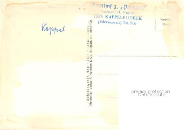 Kappelrodeck Ortsmotiv mit Kirche Fachwerkhäuser – Bild 2
