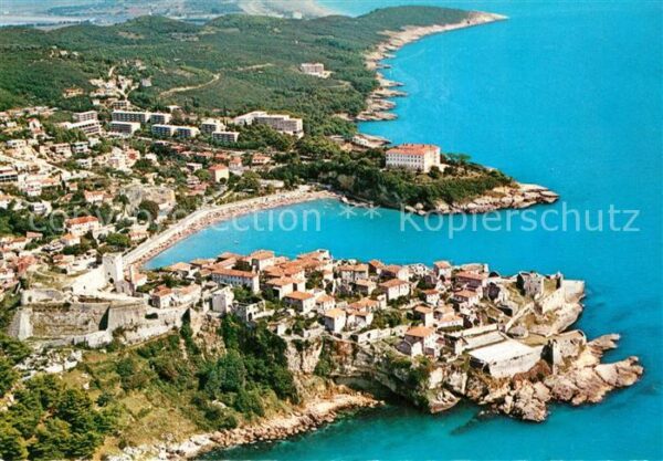 Ulcinj Fliegeraufnahme mit Strand