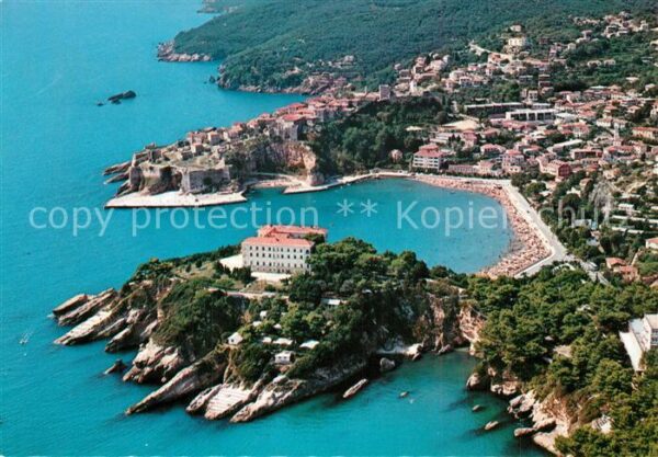 Ulcinj Fliegeraufnahme mit Strand