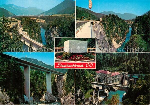 Steyr Enns Oberoesterreich Durchbruch mit neuer Br?cke