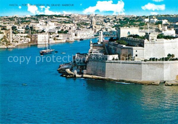 Valetta Malta Fliegeraufnahme St. Angelo Grand Harbou