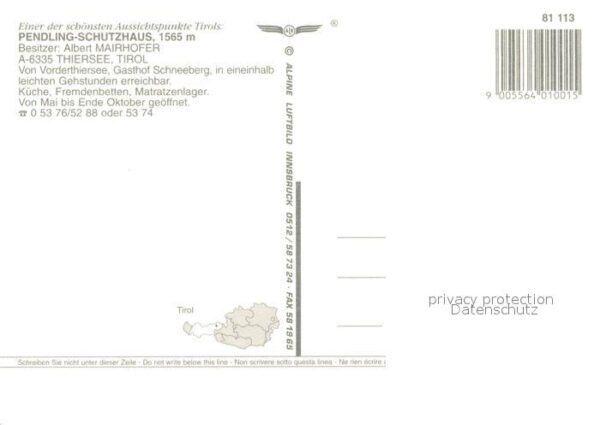 Thiersee Fliegeraufnahme Pendling Schutzhaus – Bild 2